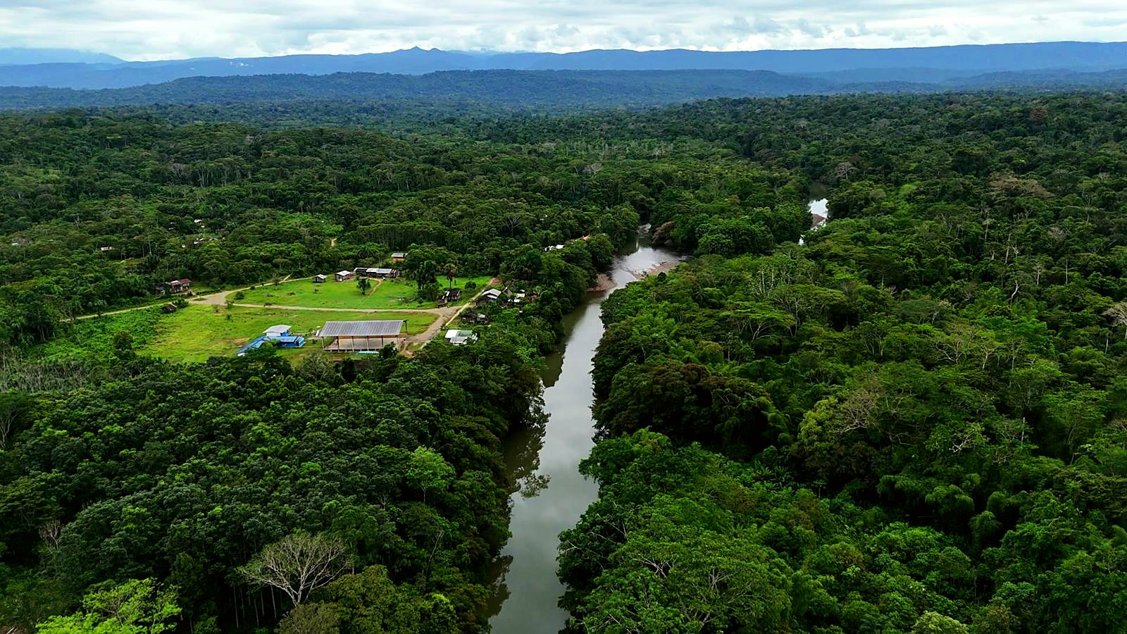 A river winding through unbroken rainforest